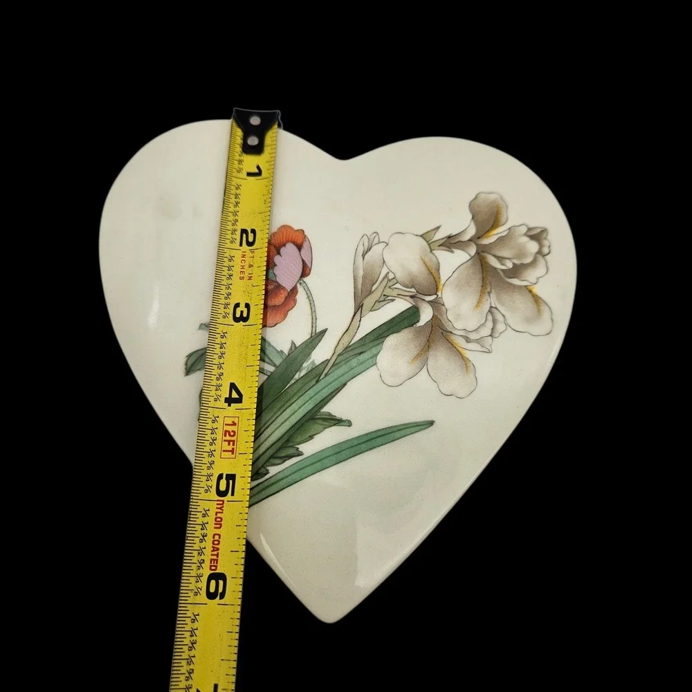 VTG Sheffield England Floral Porcelain Handle Cheese Knife & Plate Set RARE